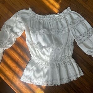 Elegant White Off-Shoulder Top